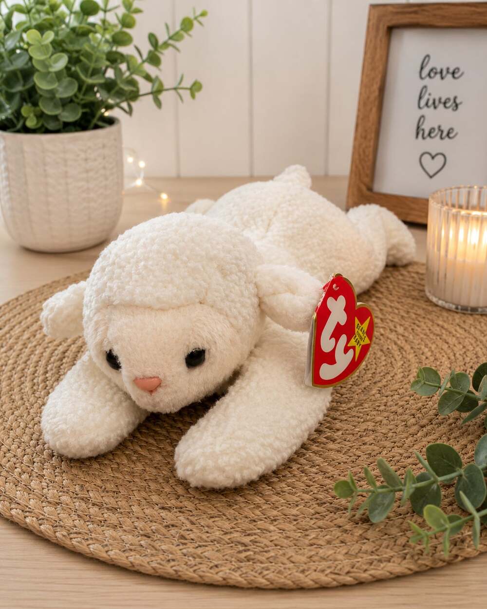 Ty Beanie Baby Fleece The Lamb Plush Toy with Tag